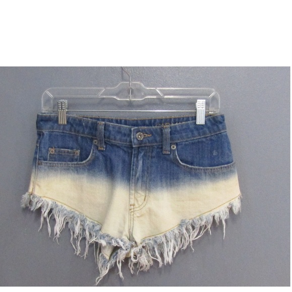 Carmar Bleached Denim Fringe Cut Off Shorts 26